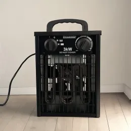 Prijenosni grijač KAMINER 3000W / Crna mat