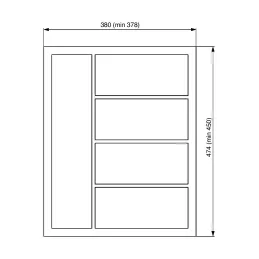 Pribor GRANDO protuklizna površina / Crna mat