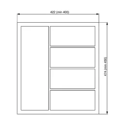 Pribor GRANDO protuklizna površina / Crna mat