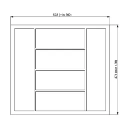 Pribor GRANDO protuklizna površina / Crna mat