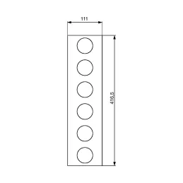 Držač za začine - jednoredni za ladicu za pribor GRANDO / Buk lakiran
