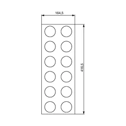 Držač za posudbe - dvoredni za ladicu za pribor GRANDO / Lakirani bukva