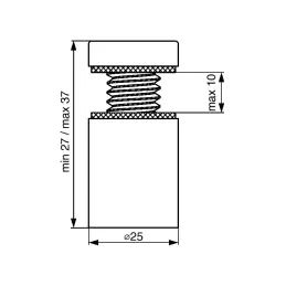 Set od 2 komada držača za staklo LUNARY / Nehrđajući čelik