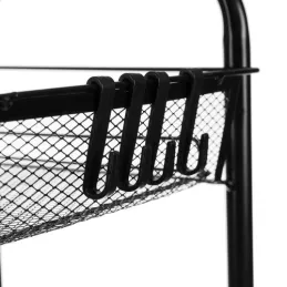 Kolica za odlaganje na kotačićima ELEGAN / Crna mat