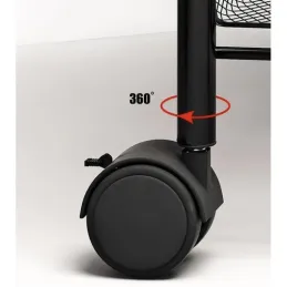 Kolica za odlaganje na kotačićima ELEGAN / Crna mat