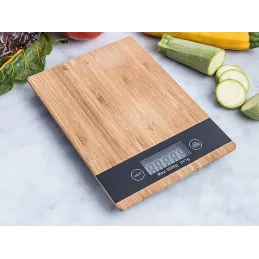 Kuhinjska vaga s LCD zaslonom 5kg / Bambusovo drvo