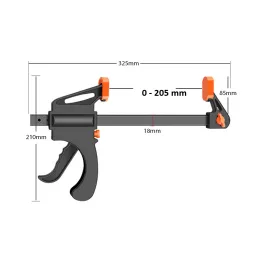 Stolarska stega CLAMP 205 mm / Crna
