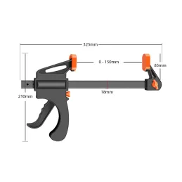Stolarska stega CLAMP 150 mm / Crna