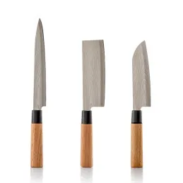 Set 3 japanskih kuhinjskih noževa DAMASCUS