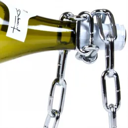 Stalak za vino CHAIN / Sjajni krom