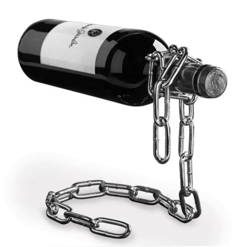 Stalak za vino CHAIN / Sjajni krom