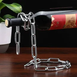 Stalak za vino CHAIN / Sjajni krom