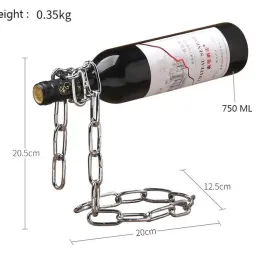 Stalak za vino CHAIN / Sjajni krom