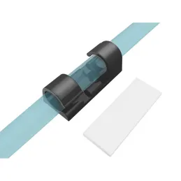 Set od 20 samoljepljivih držača za kablove / Crna mat