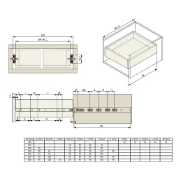 Ležajna vodilica s prigušivanjem 45 mm / Crni nikal