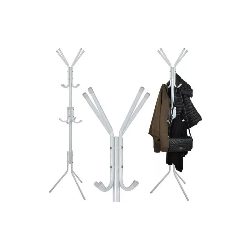Samostojeći stalak za odjeću SIALA / Bijela mat