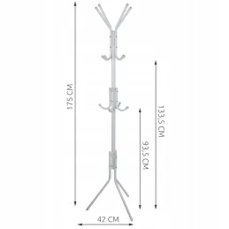Samostojeći stalak za odjeću SIALA / Bijela mat