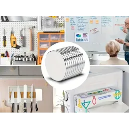 Set od 10 visokootpornih zidnih magneta / Krom