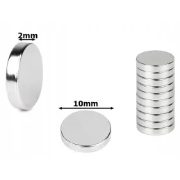 Set od 10 visokootpornih zidnih magneta / Krom