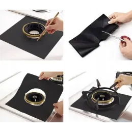 Set od 4 komada podložaka za plamenike plinskog štednjaka / Crna