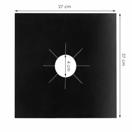 Set od 4 komada podložaka za plamenike plinskog štednjaka / Crna