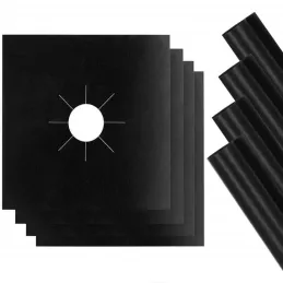 Set od 4 komada podložaka za plamenike plinskog štednjaka / Crna