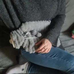 Plišani grijač - termofor 2L / Siva