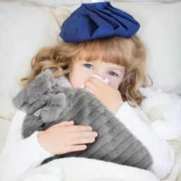 Plišani grijač - termofor 2L / Siva