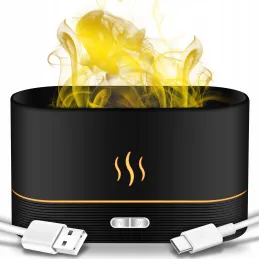 LED aroma difuzor s efektom plamena PROTO / Crni