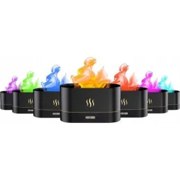 LED aroma difuzor s efektom plamena PROTO / Crni