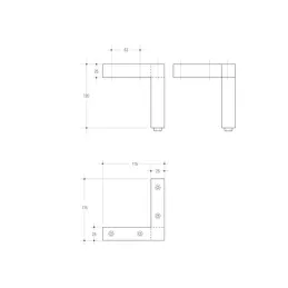 Namještajna nožica BLAND / Crna mat matirana