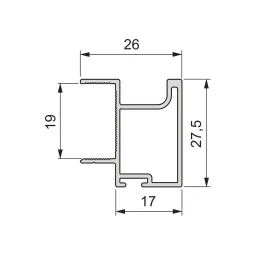 Ručka za klizna vrata SHARP 19 / Aluminij