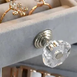 Dizajnerska kutija za nakit DIAMOND / Siva-prozirna