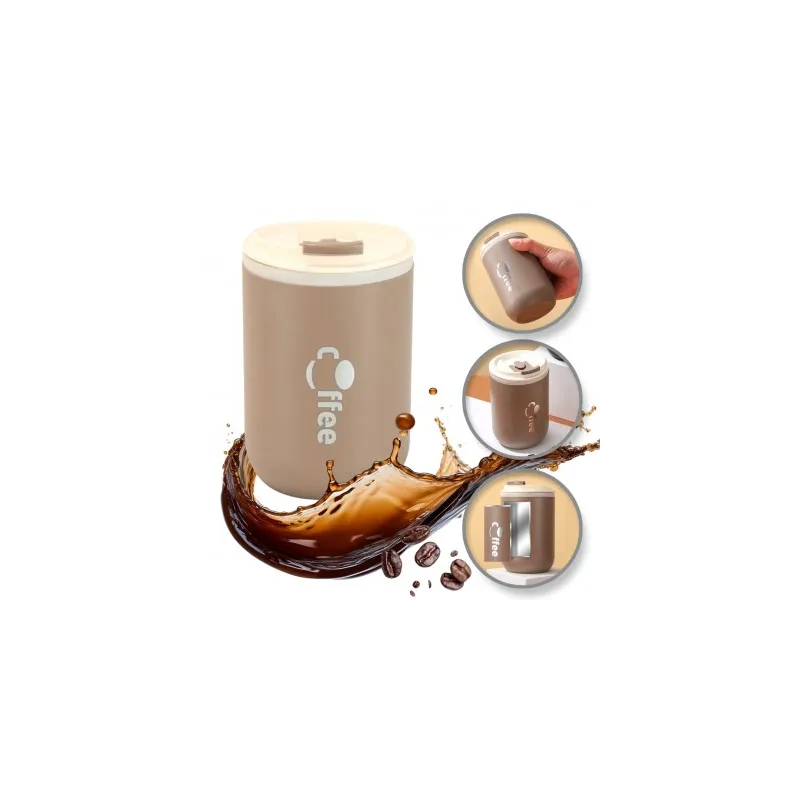 Dizajnerska termo boca sa slamkom GLAMM 500 ml / Smeđa