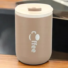 Dizajnerska termo boca sa slamkom GLAMM 500 ml / Smeđa