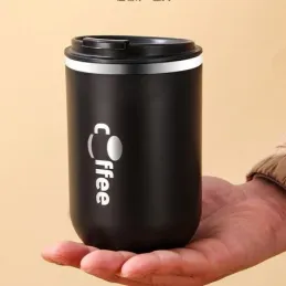 Dizajnerska termos boca sa slamkom GLAMM 500 ml / Crna