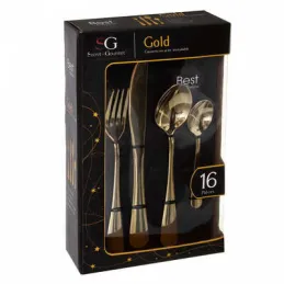 16-dijelni set pribora GOURMET LUX / Zlatna
