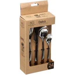24-dijelni set pribora DEKA LUX / Krom