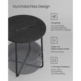 Bočni stolić za dnevni boravak HOME / Crna