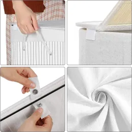 Košara za rublje GLAMUR 100L / Bijelo drvo