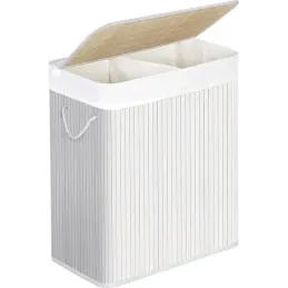 Košara za rublje GLAMUR 100L / Bijelo drvo