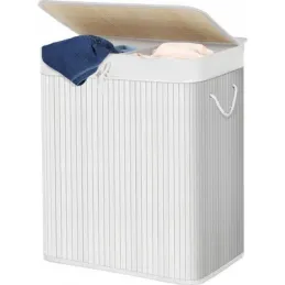Košara za rublje GLAMUR 100L / Bijelo drvo