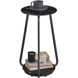 Bočni konferencijski stolić BORN / Crni mramor