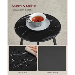 Bočni konferencijski stolić BORN / Crni mramor