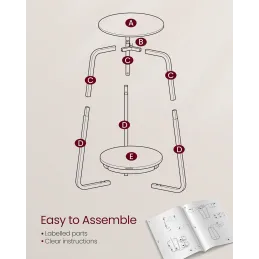 Bočni stolić za kavu BORN / Bijeli mramor