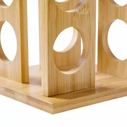 Drveni rotirajući organizator za začine s posudicama 16 kom / Prirodno drvo