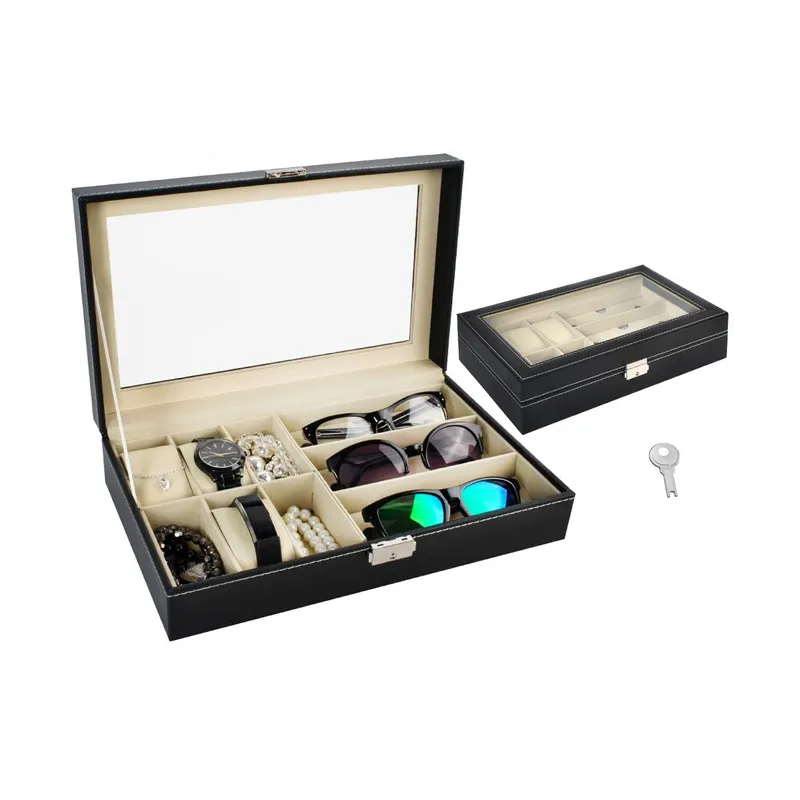 Dizajnerska kutija za satove i naočale STYLE / Crna