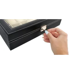 Dizajnerska kutija za satove i naočale STYLE / Crna