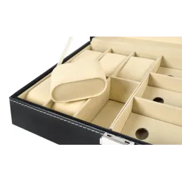 Dizajnerska kutija za satove i naočale STYLE / Crna