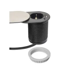 Električna utičnica VERTIKAL FAT 1x230V + 2xUSB A+C SCHUKO / Nehrđajući čelik